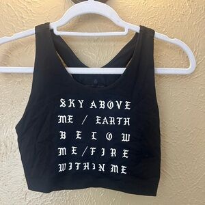 Spiritual Gangster Black Graphic Bra